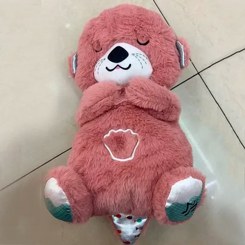Breathing Otter Sleep and Playmate Otter Musical Stuffed Baby Plush Toy with Light Sound Newborn Sensory Comfortable Baby Gifts