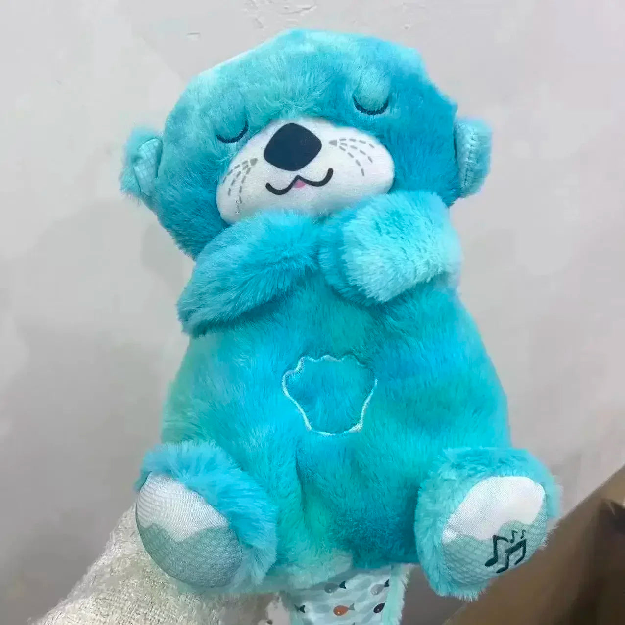 Breathing Otter Sleep and Playmate Otter Musical Stuffed Baby Plush Toy with Light Sound Newborn Sensory Comfortable Baby Gifts